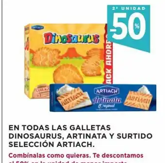 Hipercor Todas Las Galletas Dinosaurus, Artinata Y Surtido Selección Artiach oferta