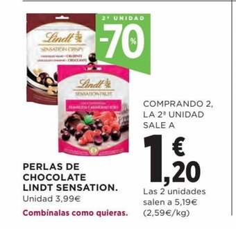 Hipercor Perlas de Chocolate Lindt Sensation oferta
