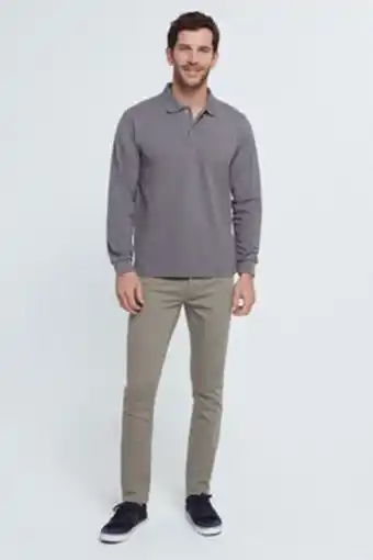Fifty Factory Polo pique manga larga claidad algodón oferta
