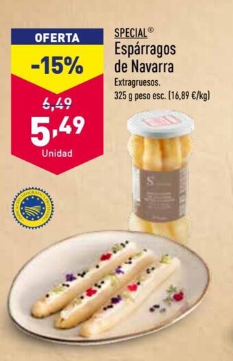 ALDI Special Espárragos de Navarra oferta