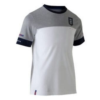 Decathlon Camiseta de fútbol kipsta ff100 francia niños blanco gris jaspeado oferta