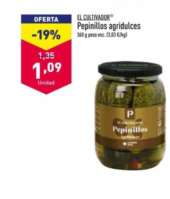ALDI El Cultivador Pepinillos agridulces oferta