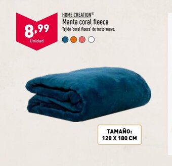 ALDI Home Creation Manta coral fleece oferta