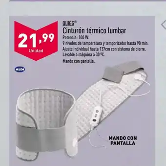 ALDI Cinturon Termico Lumbar oferta