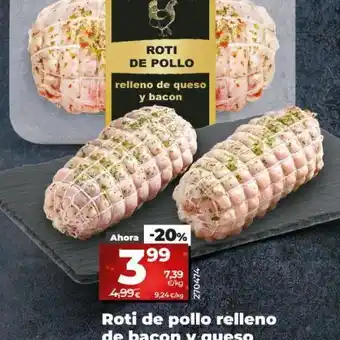 Roti de pollo relleno