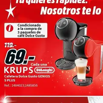 MediaMarkt Cafetera dolce gusto genios oferta