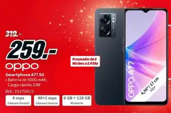 MediaMarkt Smartphone A77 5G OPPO oferta