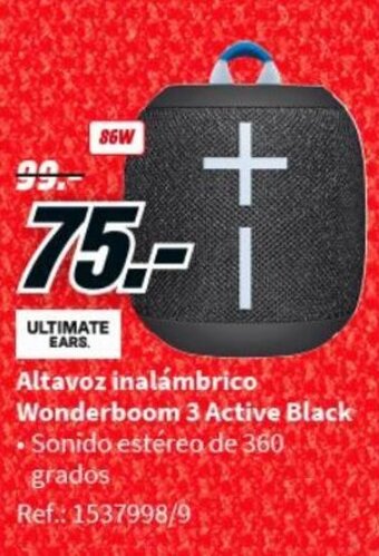 MediaMarkt Altavoz inalámbrico wonderboom 3 active black oferta