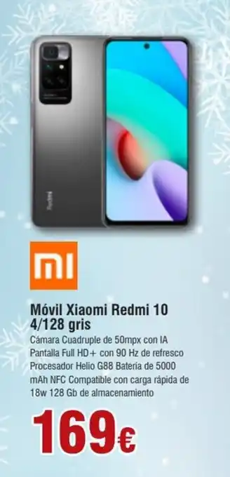 FROIZ Móvil xiaomi redmi 10 4/128 gris oferta