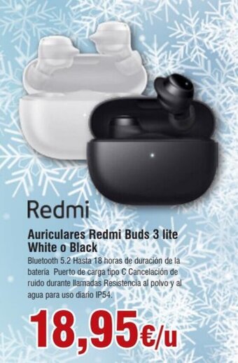 FROIZ Auriculares redmi buds 3 lite white o black oferta