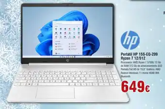 FROIZ Portatil PH 15S-EQ-209 ryzen 7 12/512 oferta