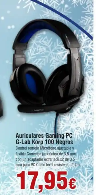 FROIZ Auriculares gaming PC g-lab korp 100 negros oferta