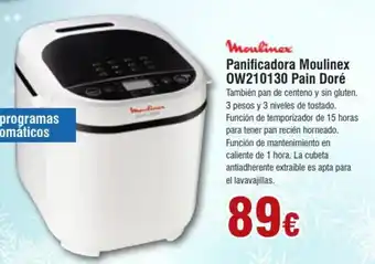 Panificadora moulinex OW210130 pain doré