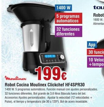 FROIZ Robot cocina moulinex clickchef HF4SPR30 oferta
