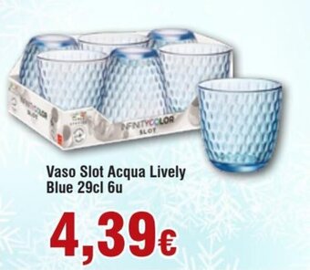 FROIZ Vaso slot acqua lively blue 29cl 6u oferta