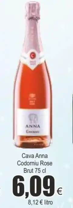 FROIZ Cava anna codorniu rose brut 75 cl oferta