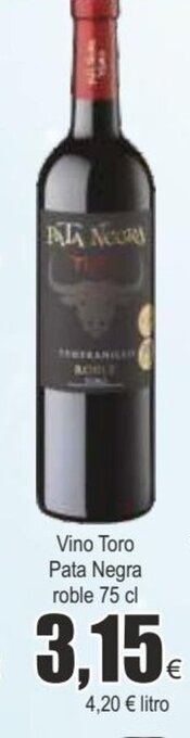 FROIZ Vino toro pata negra roble 75 cl oferta