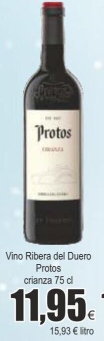 FROIZ Vino ribera del duero protos crianza 75 cl oferta