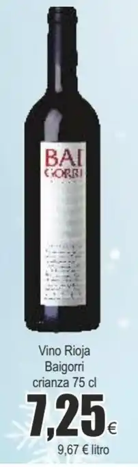 FROIZ Vino rioja balgorri crianza 75 cl oferta
