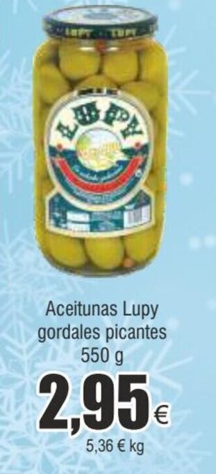 FROIZ Aceitunas lupy gordales picantes 550 g oferta