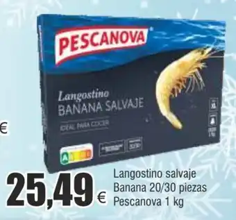 FROIZ Langostin salvaje banana 20/30 piezas pescanova 1 kg oferta