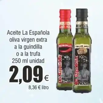 FROIZ Aceite la española oliva virgen extra a la guindilla o a la trufa 250 ml unidad oferta