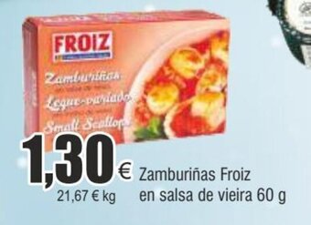 FROIZ Zamburiñas froiz en salsa de vieira 60 g oferta