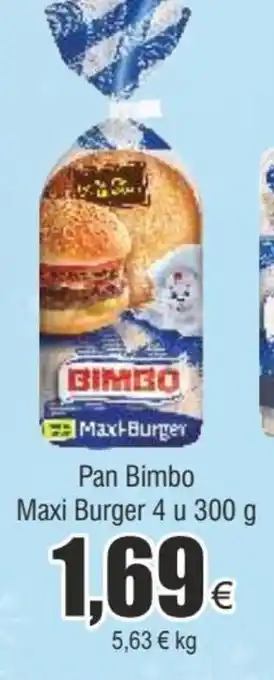 FROIZ Pan bimbo maxi burger 4 u 300 g oferta