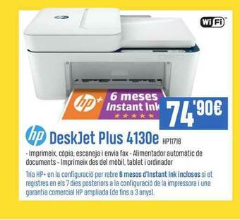 Beep Hp Deskjet Plus 4130e HP11718 oferta