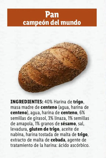 Lidl Pan Campeón Del Mundo oferta