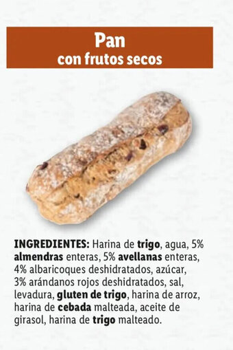 Lidl Pan Con Frutos Secos oferta