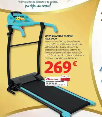 Alcampo Cinta de andar trainer race 7000 oferta