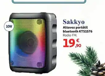 Alcampo Sakkyo altavoz portátil bluetooth kts1576 oferta
