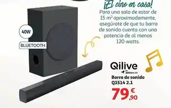 Alcampo Qilive by auchanlab barra de sonido q1514 2.1 oferta