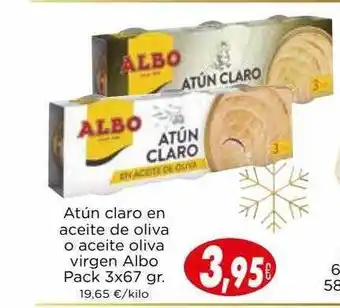 Proxi Atún claro en aceite de oliva o aceite oliva virgen albo pack 3 oferta