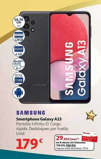 Alcampo Samsung smartphone galaxy a13 oferta