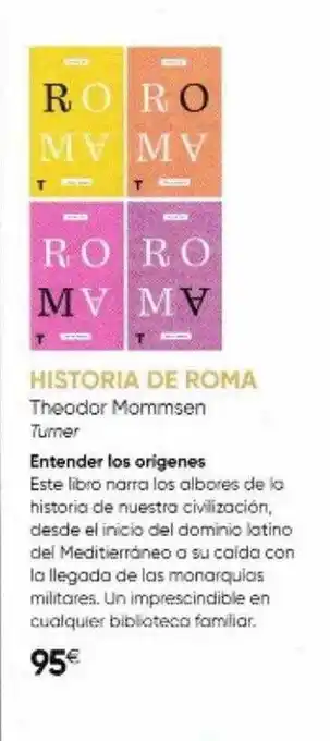 Fnac Historia de roma theodor mommsen oferta
