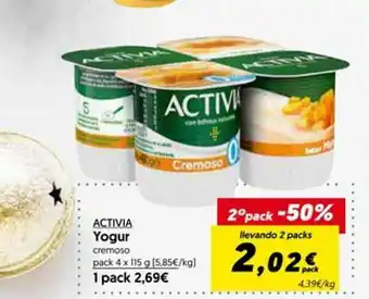 Hiper Usera Activia yogur cremoso oferta