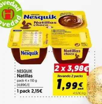 Hiper Usera Nesquik natillas oferta