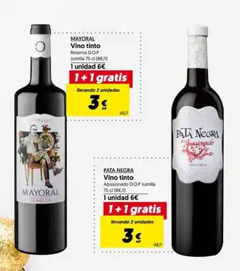 Hiper Usera Mayoral vino tinto o pata negra vino tinto oferta