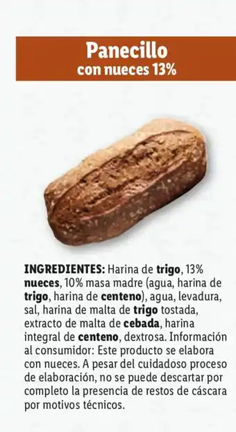 Lidl Panecillo Con Nueces 13% oferta