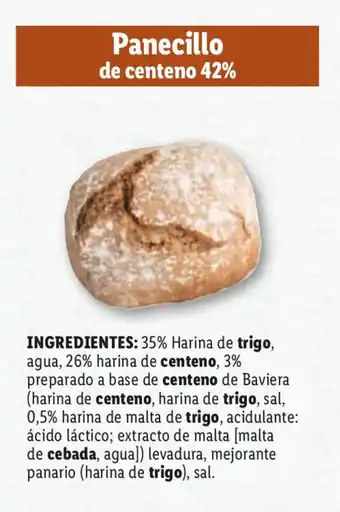 Lidl Panecillo de Centeno 42% oferta