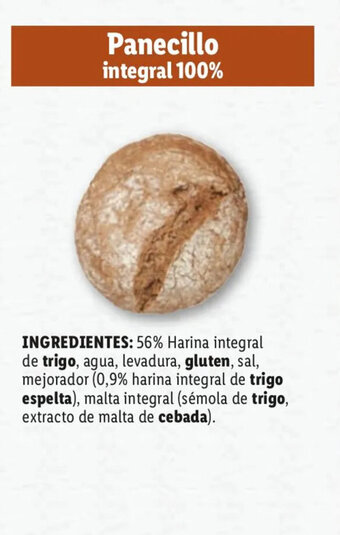 Lidl Panecillo Integral 100% oferta