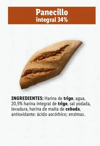 Lidl Panecillo Integral 34% oferta