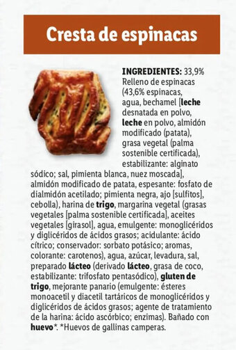Lidl Cresta De Espinacas oferta