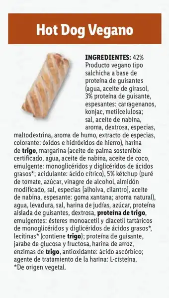 Lidl Hot Dog Vegano oferta