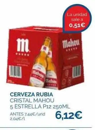 Supermercados La Despensa Cerveza rubia cristal mahou 5 estrella oferta