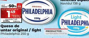 Dia Queso de untar original light philadelphia oferta