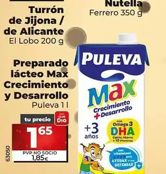 Dia Preparado lácteo max crecimiento y desarrollo puleva oferta
