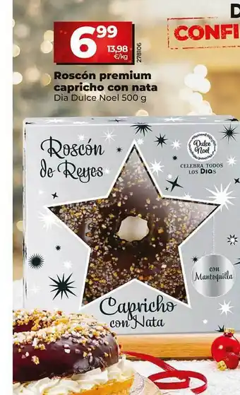 Dia Roscón premium capricho con nata dia dulce noel oferta